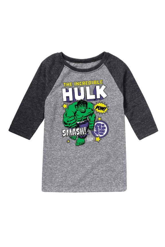 Hulk - Sticker Collage - Toddler And Youth Raglan
