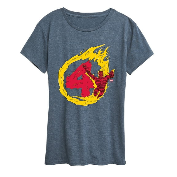 Marvel - Human Torch 4 - Women's Short Sleeve Graphic T-Shirt