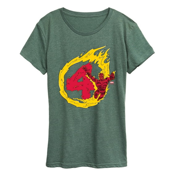 Marvel - Human Torch 4 - Women's Short Sleeve Graphic T-Shirt