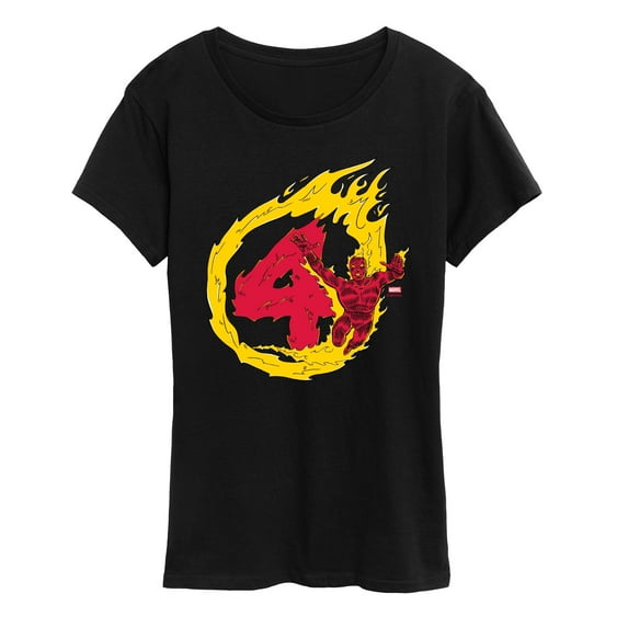 Marvel - Human Torch 4 - Women's Short Sleeve Graphic T-Shirt