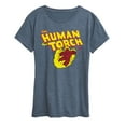 thumbnail image 1 of Marvel - Human Torch Logo - Women's Short Sleeve Graphic T-Shirt, 1 of 4