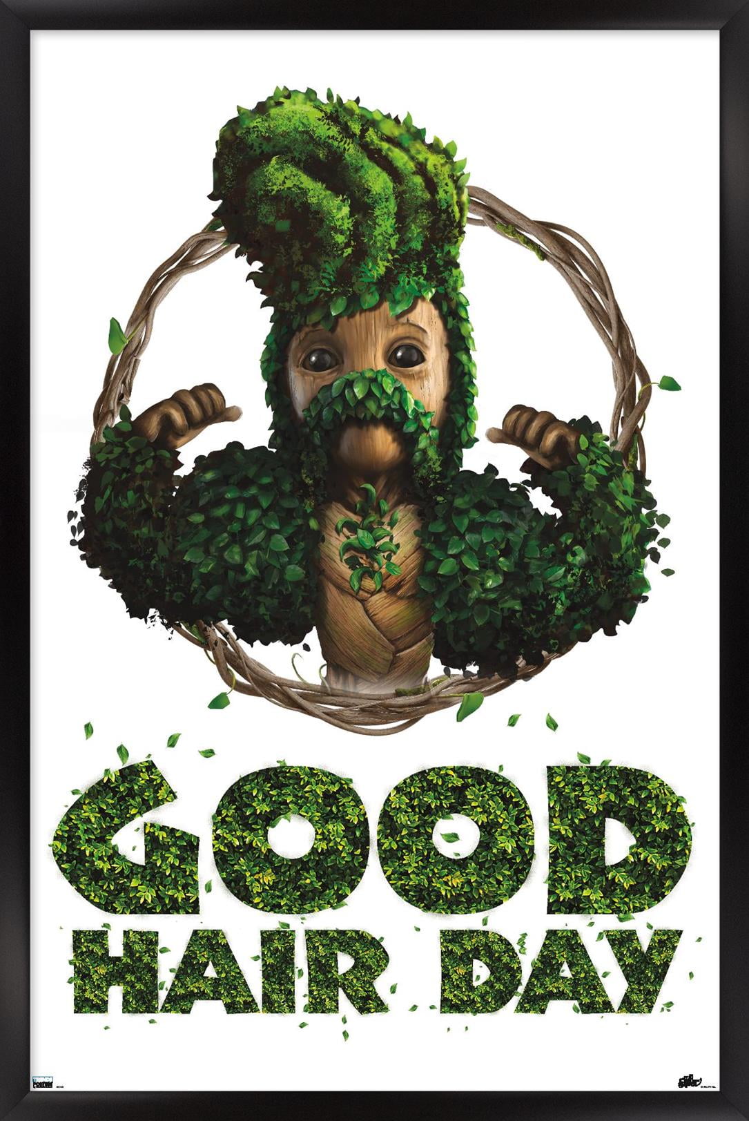 Marvel I Am Groot - Good Hair Day Wall Poster, 14.725" x 22.375" Framed