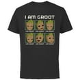 thumbnail image 1 of Marvel I Am Groot Guardians of the Galaxy Moods of Groot - Short Sleeve Cotton T-Shirt for Adults - Customized-Black, 1 of 5