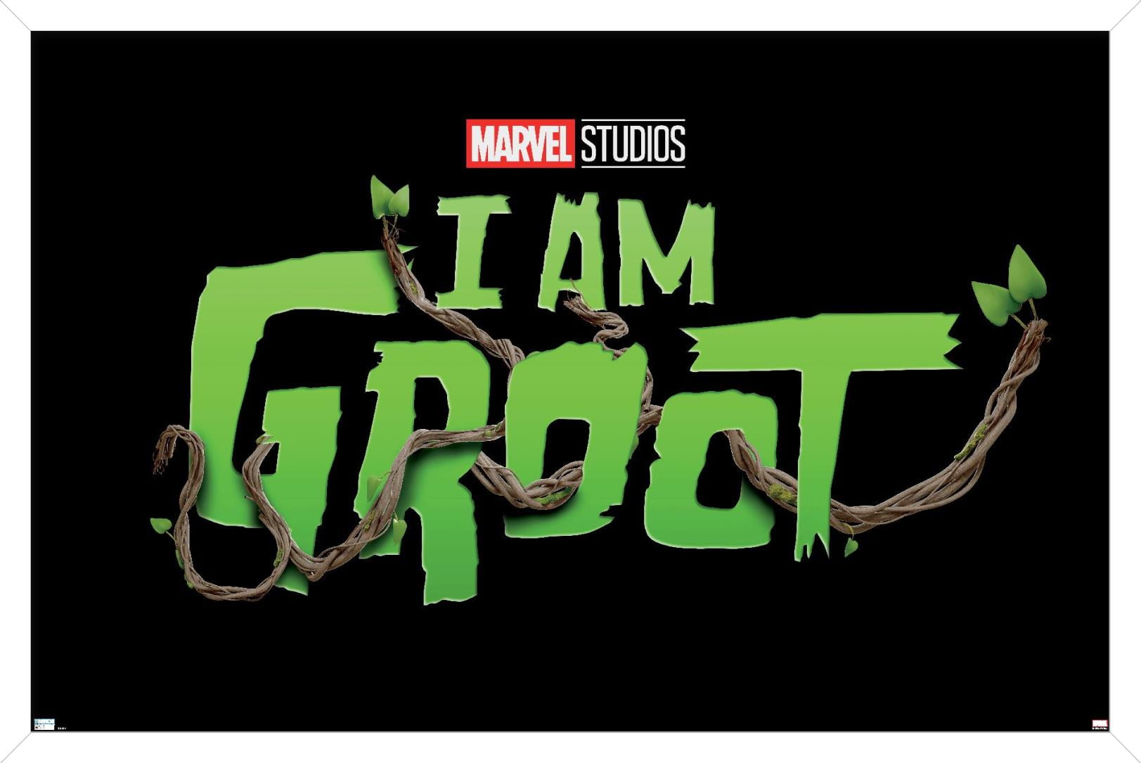 Marvel I Am Groot - Logo Wall Poster, 14.725" x 22.375", Framed