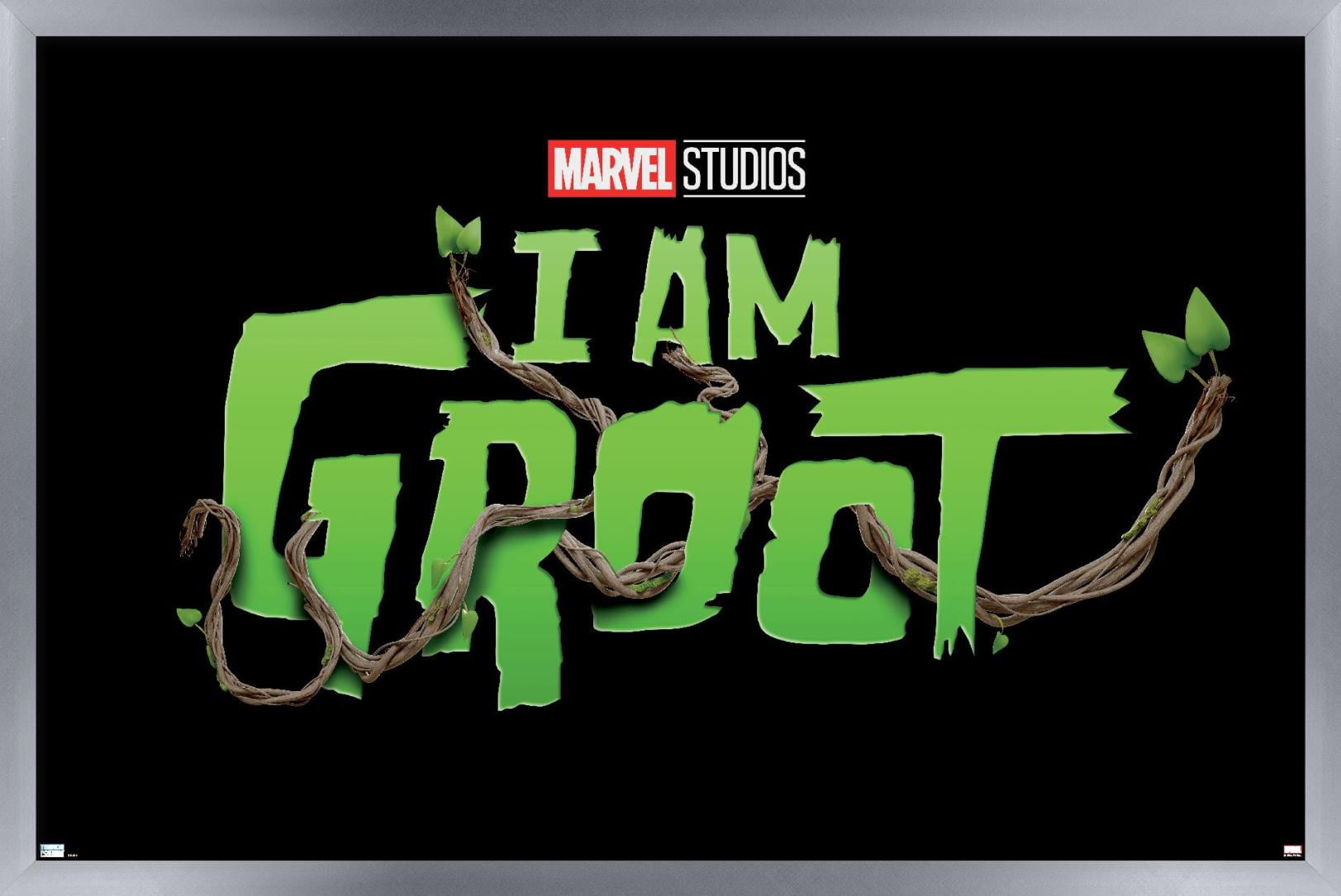 Marvel I Am Groot - Logo Wall Poster, 14.725" x 22.375", Framed