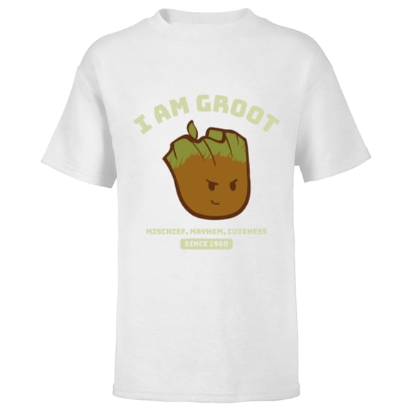 Marvel I Am Groot Mischief Mayhem and Cuteness Since 1960 - Short Sleeve T-Shirt for Kids - Customized-White