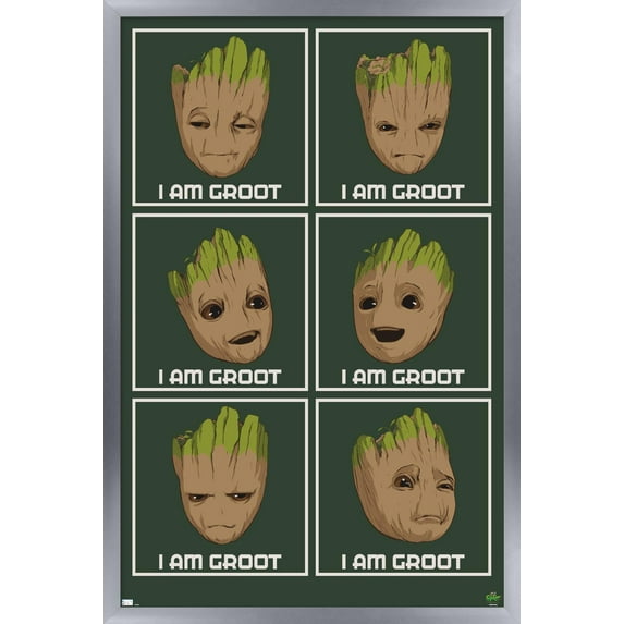 Marvel I Am Groot: Season 2 - I Am Groot Wall Poster, 14.725" x 22.375" Framed