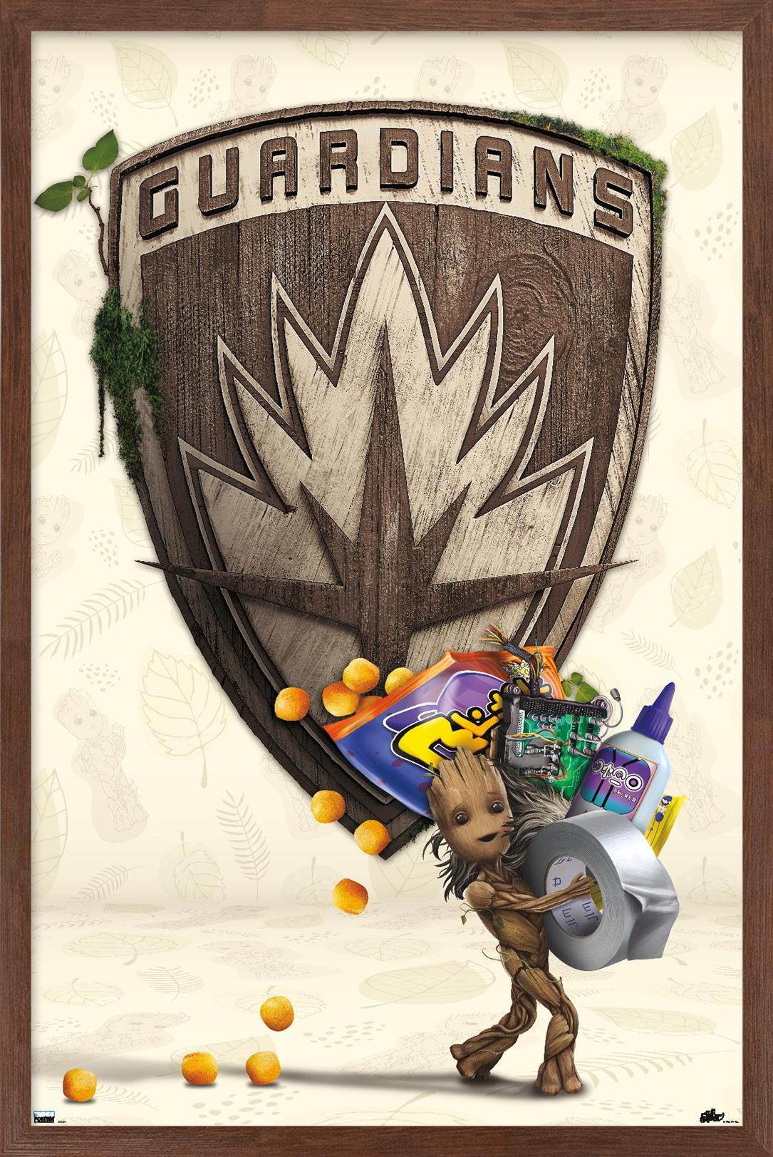 Marvel I Am Groot - Up to Something Wall Poster, 22.375" x 34" Framed