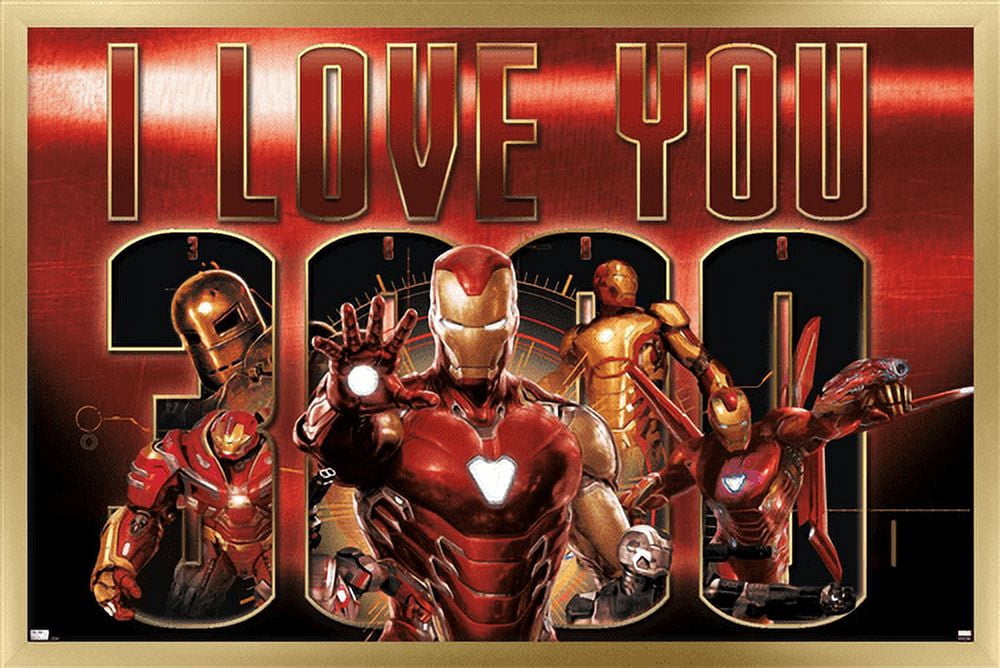 Marvel - I Love You 3000 Wall Poster, 22.375" x 34", Framed