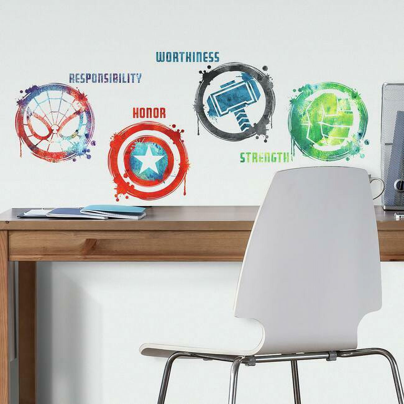 Marvel Superhero Icons Glow-in-the-Dark Wall Decal Set