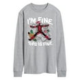 thumbnail image 1 of Marvel - Im Fine Deadpool - Men's Long Sleeve Graphic T-Shirt, 1 of 4