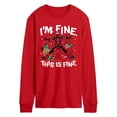 thumbnail image 1 of Marvel - Im Fine Deadpool - Men's Long Sleeve Graphic T-Shirt, 1 of 3