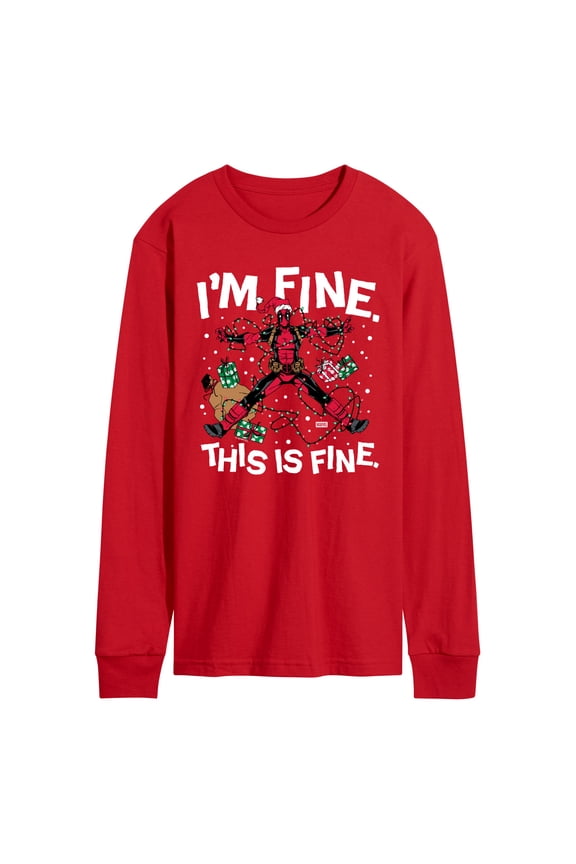 - Im Fine Deadpool - Men's Long Sleeve Graphic T-Shirt