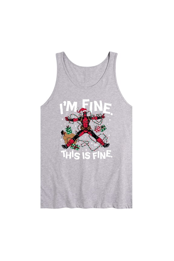 - Im Fine Deadpool - Men's Sleeveless Graphic Tank