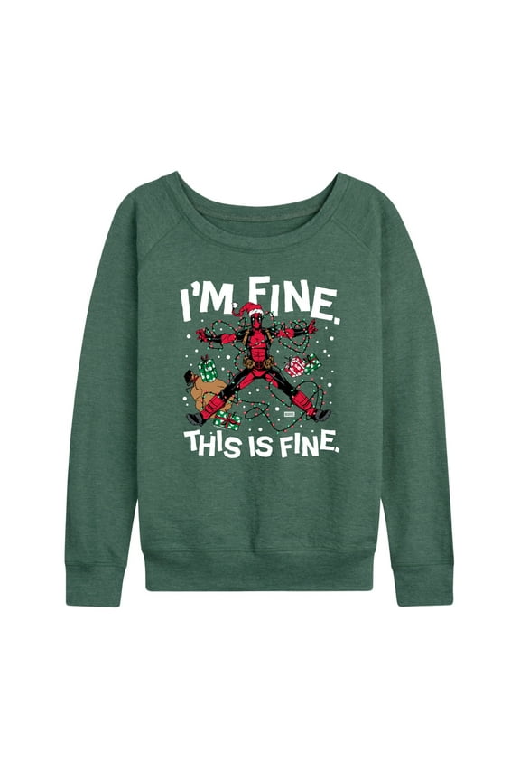 - Im Fine Deadpool - Women's French Terry Long Sleeve Pullover