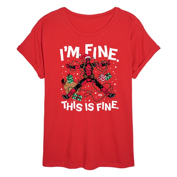 Marvel - Im Fine Deadpool - Women's Oversized Graphic T-Shirt