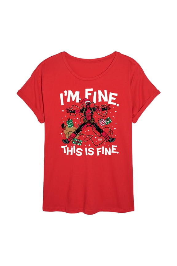 - Im Fine Deadpool - Women's Oversized Graphic T-Shirt