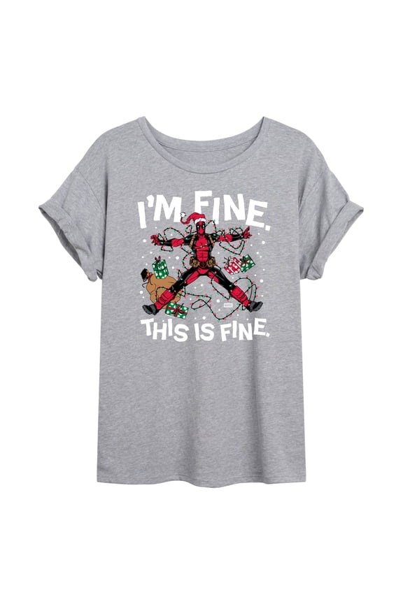 - Im Fine Deadpool - Women's Oversized Graphic T-Shirt