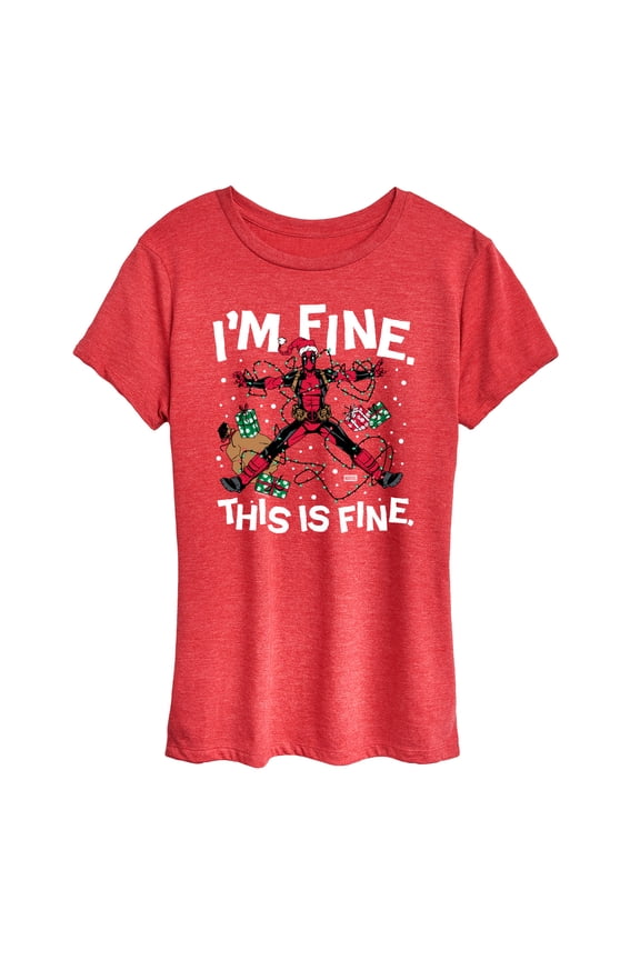 - Im Fine Deadpool - Women's Short Sleeve Graphic T-Shirt