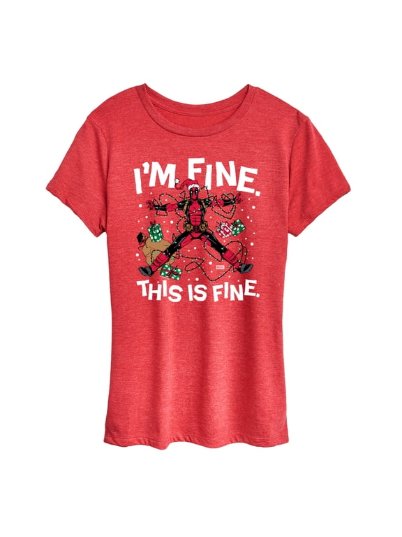 - Im Fine Deadpool Women's Short Sleeve Graphic T-Shirt