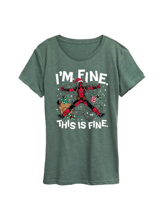 - Im Fine Deadpool Women's Short Sleeve Graphic T-Shirt