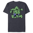 thumbnail image 1 of Marvel Incredible Hulk St. Patrick's Day Shamrock - Short Sleeve Blended T-Shirt for Adults - Customized-Navy Heather, 1 of 5