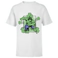 thumbnail image 1 of Marvel Super Heroes Hulk Green Shamrocks St. Patrick's Day - Short Sleeve T-Shirt for Kids - Customized-White, 1 of 5