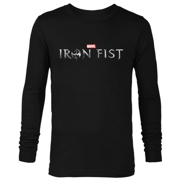 Marvel Iron Fist Series Logo - Long Sleeve T-Shirt for Men - Customized-Black