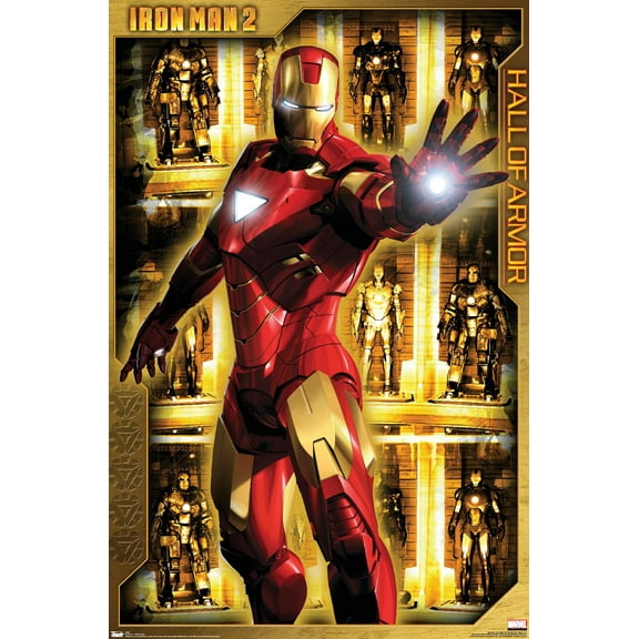 Marvel Iron Man 2 - Hall of Armor Wall Poster, 22.375" x 34"