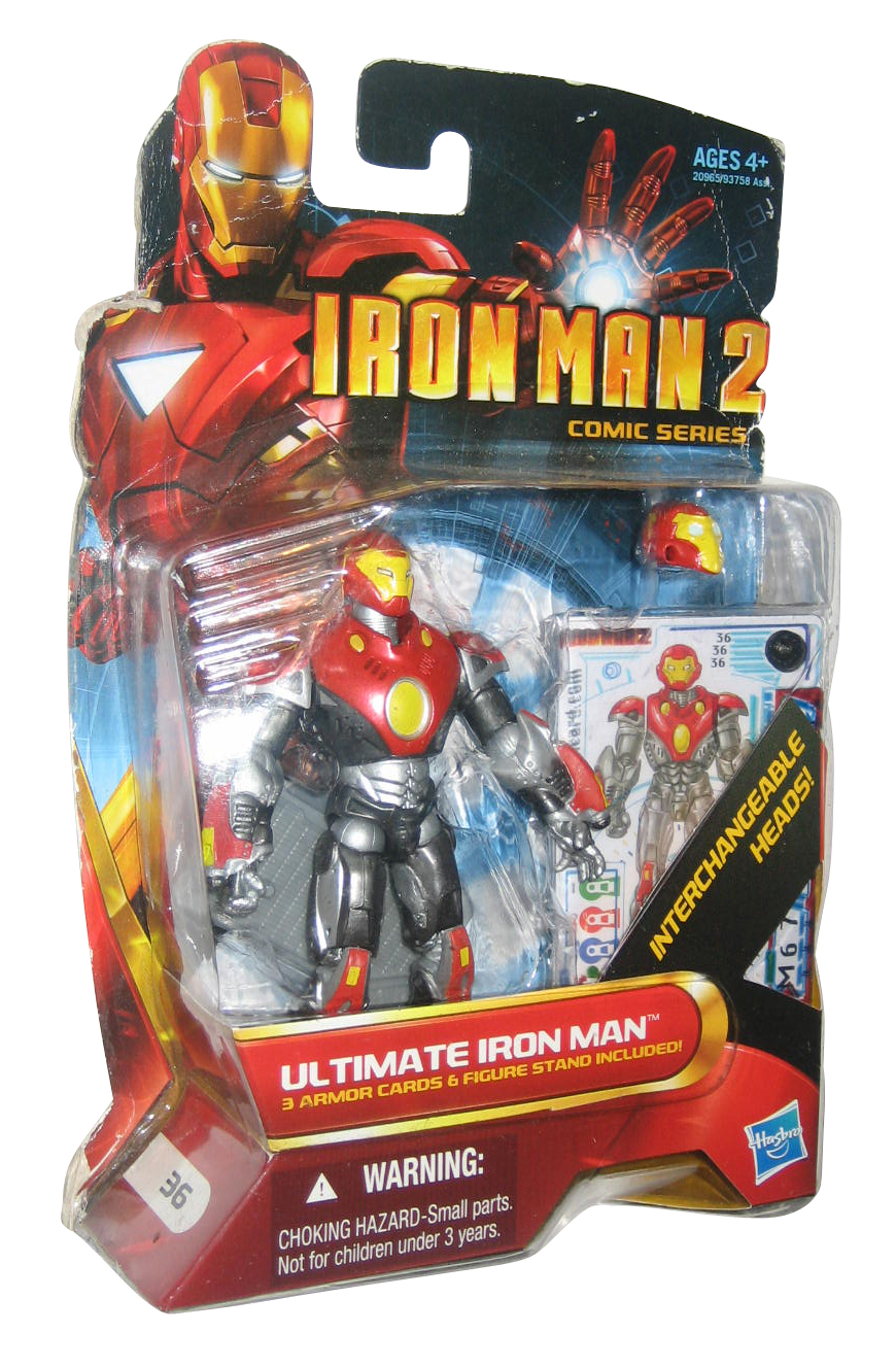 Marvel Iron Man 2 Ultimate Armor (2010) Hasbro 3.75 Inch Action Figure w/ Cards - image 1 of 3