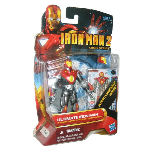 Marvel Iron Man 2 Ultimate Armor (2010) Hasbro 3.75 Inch Action Figure w/ Cards
