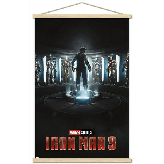 Marvel Iron Man 3 - Armor One Sheet Wall Poster with Wooden Magnetic Frame, 22.375" x 34"