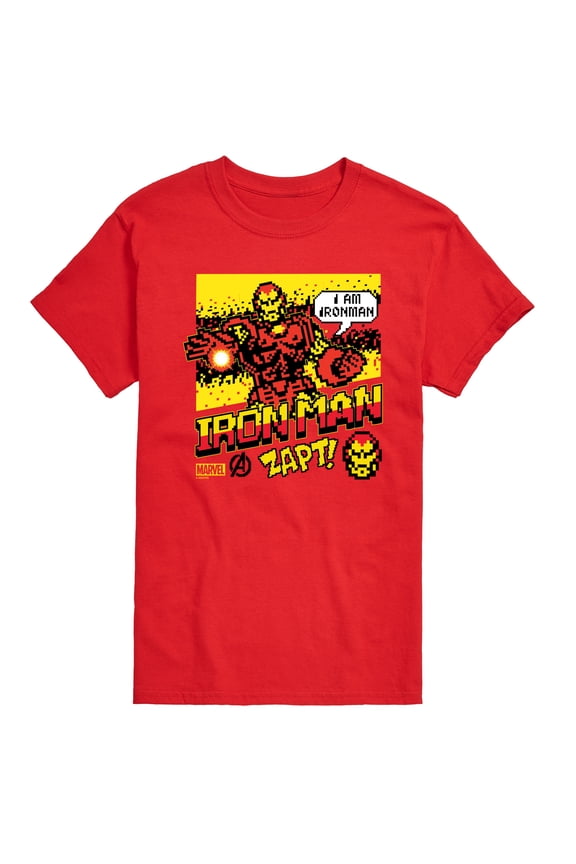 Iron Man - 8 Bit Pixelated - Men's Short Sleeve Graphic T-Shirt