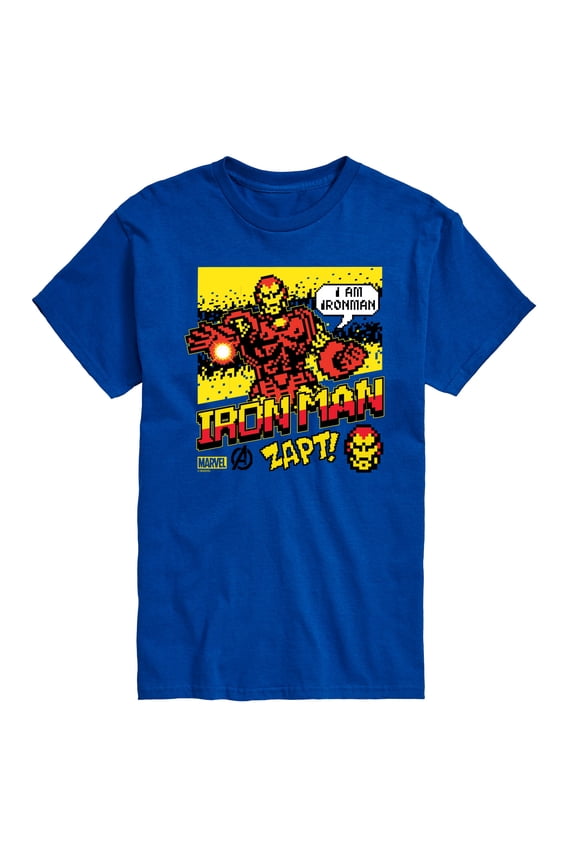 Iron Man - 8 Bit Pixelated - Men's Short Sleeve Graphic T-Shirt
