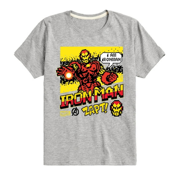 Marvel Iron Man - 8 Bit Pixelated - Toddler And Youth Short Sleeve Graphic T-Shirt