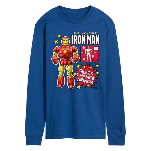 Marvel Iron Man - Action Figure - Men's Long Sleeve Graphic T-Shirt
