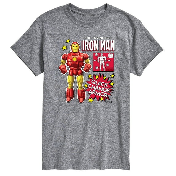 Marvel Iron Man - Action Figure - Men's Short Sleeve Graphic T-Shirt