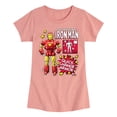 thumbnail image 1 of Marvel Iron Man - Action Figure - Toddler And Youth Girls Fitted Short Sleeve Graphic T-Shirt, 1 of 5