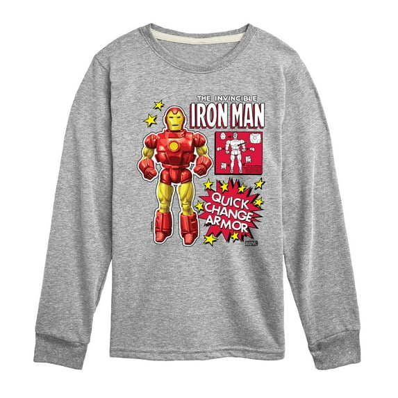 Marvel Iron Man - Action Figure - Toddler And Youth Long Sleeve Graphic T-Shirt