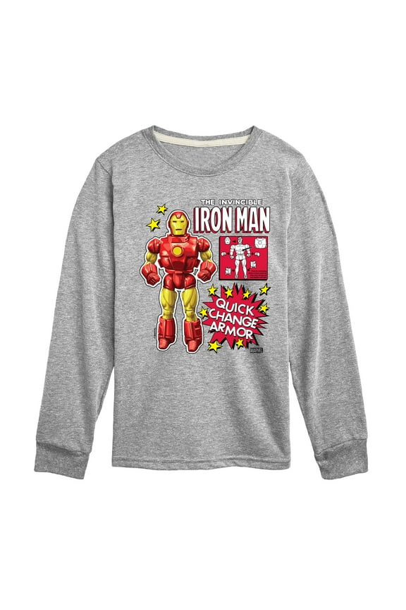Iron Man - Action Figure - Toddler And Youth Long Sleeve Graphic T-Shirt