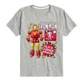 thumbnail image 1 of Marvel Iron Man - Action Figure - Toddler And Youth Short Sleeve Graphic T-Shirt, 1 of 5