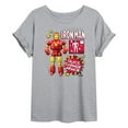 thumbnail image 1 of Marvel Iron Man - Action Figure - Women's Oversized Graphic T-Shirt, 1 of 5