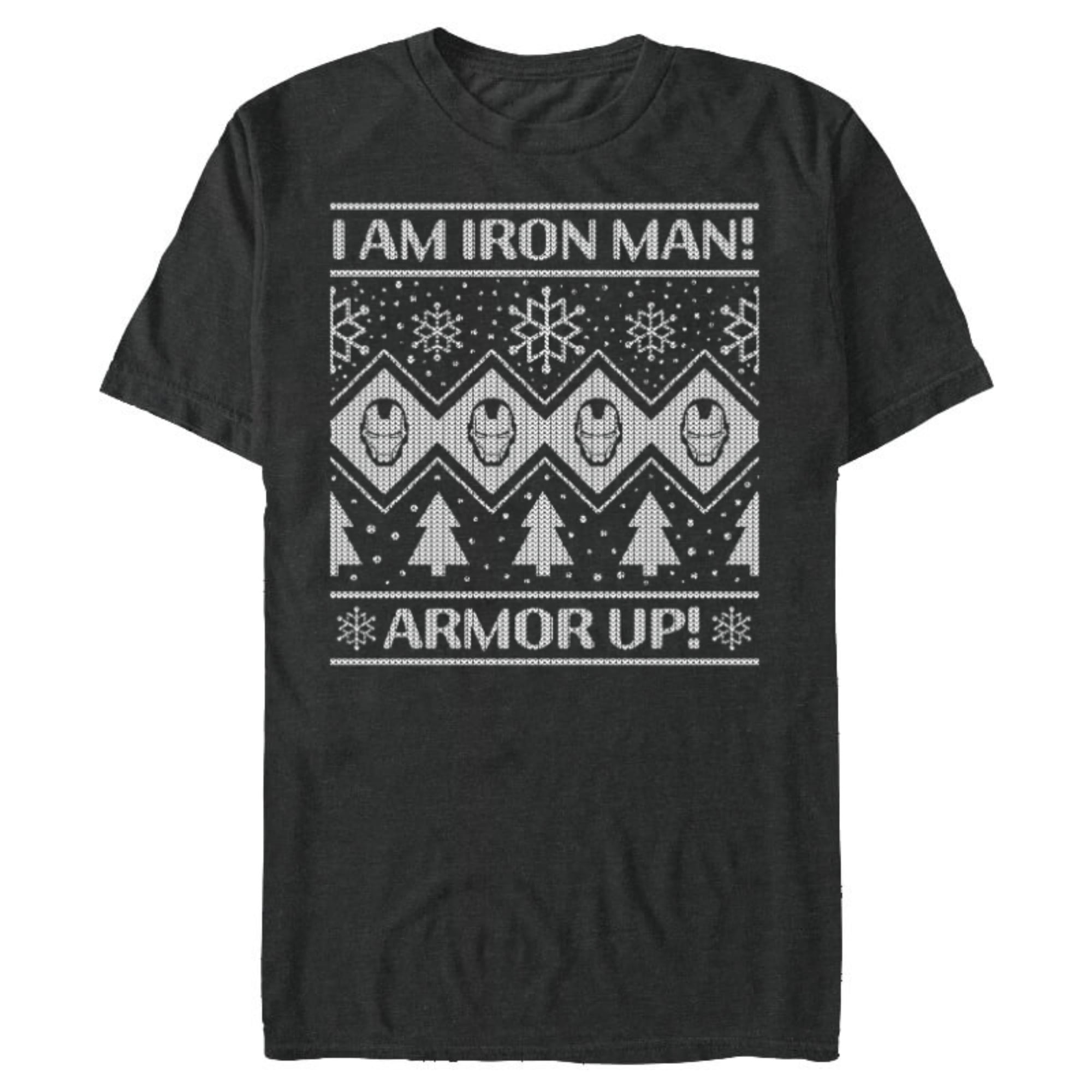 Marvel Iron Man Armor Up Holiday - Short Sleeve Blended T-Shirt for Adults - Customized-Dark Heather