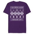 thumbnail image 1 of Marvel Iron Man Armor Up Holiday - Short Sleeve Blended T-Shirt for Adults - Customized-Purple, 1 of 5