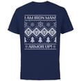 thumbnail image 1 of Marvel Iron Man Armor Up Holiday - Short Sleeve Cotton T-Shirt for Adults - Customized-Navy, 1 of 5