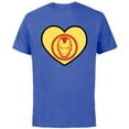 thumbnail image 1 of Marvel Iron Man Avengers Heart Love Romantic Valentine’s Day - Short Sleeve Cotton T-Shirt for Adults - Customized-Royal Heather, 1 of 5