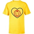 thumbnail image 1 of Marvel Iron Man Avengers Heart Love Romantic Valentine’s Day - Short Sleeve T-Shirt for Kids - Customized-Yellow, 1 of 5