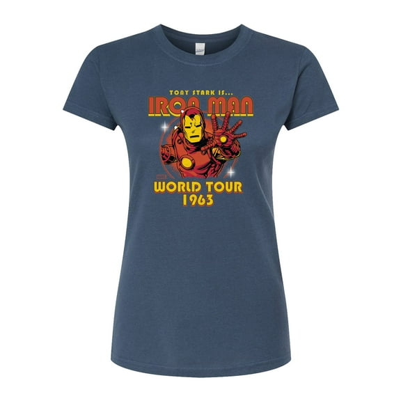 Marvel Iron Man - Band Tee Style - Juniors Fitted Graphic T-Shirt