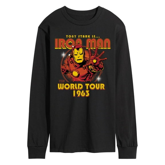 Marvel Iron Man - Band Tee Style - Men's Long Sleeve Graphic T-Shirt
