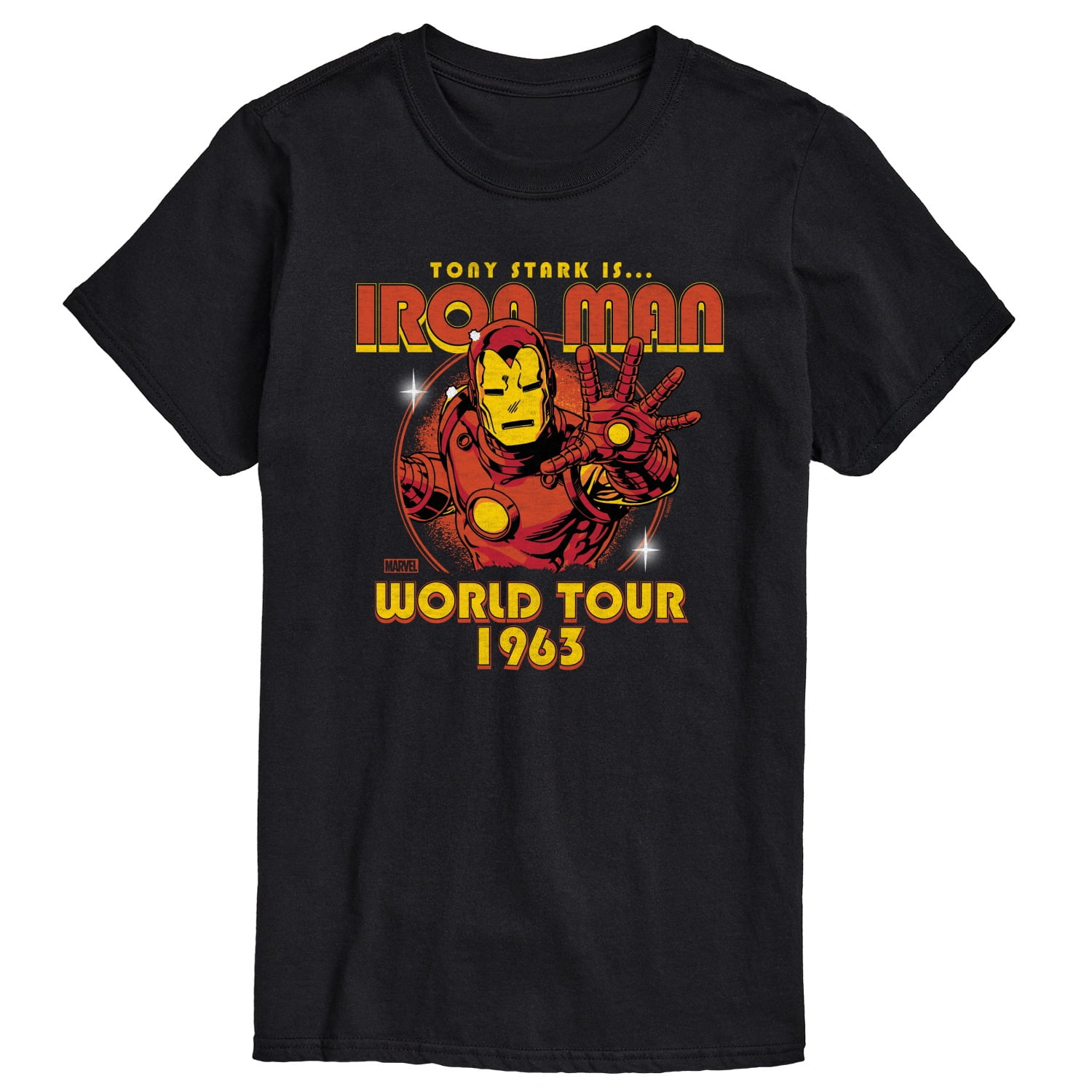 Marvel Iron Man - Band Tee Style - Men's Short Sleeve Graphic T-Shirt